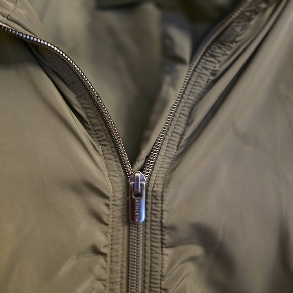Athleta Womens Olive Windbraker Lightweight Jacket With Hood - Picture 7 of 7